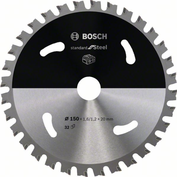 Bosch Akku-Kreissgeblatt Standard for Steel, 150 x 1,6/1,2 x 20, 32 Zhne-Beschreibung lesen