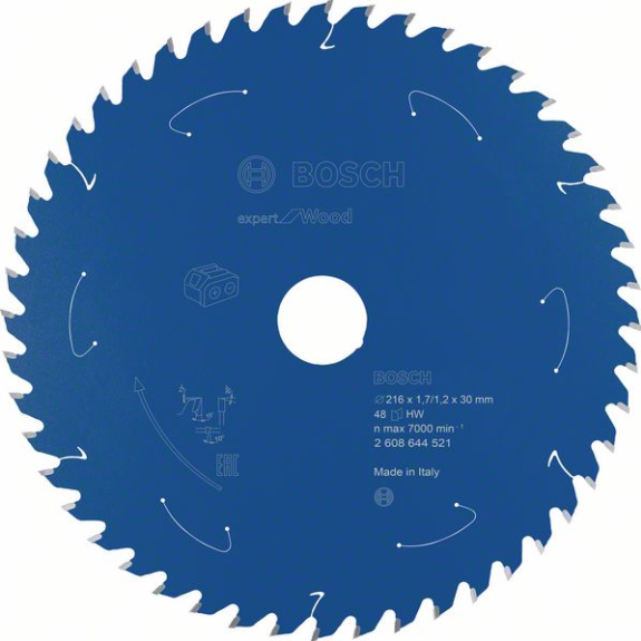 Bosch Akku-Kreissgeblatt Expert for Wood, 216 x 1,7/1,2 x 30, 48 Zhne,f.-Beschreibung lesen