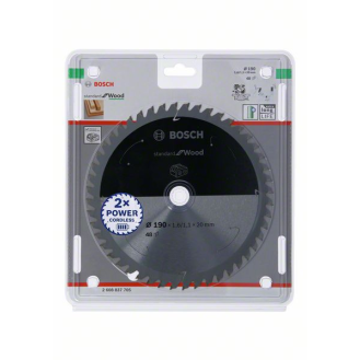 Bosch Akku-Kreissgeblatt Standard for Wood, 190 x 1,6/1,1 x 20, 48 Zhne-Beschreibung lesen