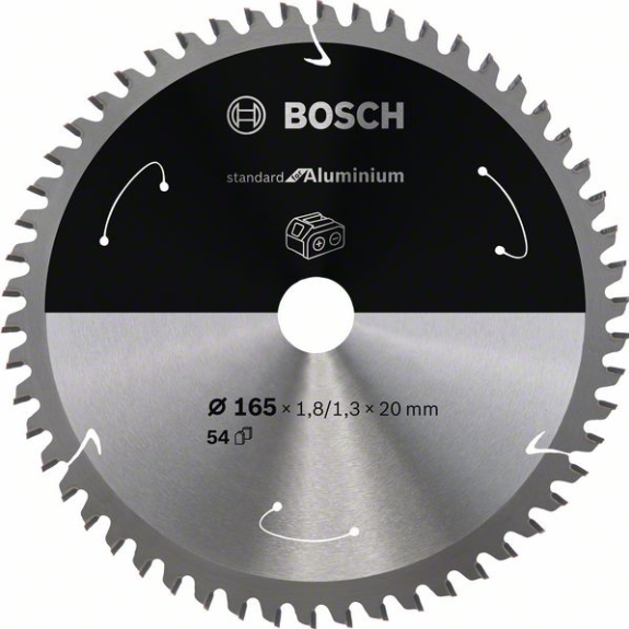 Bosch Akku-Kreissgeblatt Standard for Aluminium, 165 x 1,8/1,3 x 20, 54 Zhne-Beschreibung lesen
