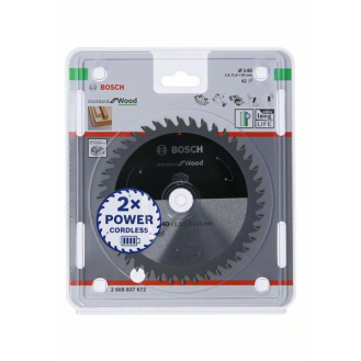 Bosch Akku-Kreissgeblatt Standard for Wood, 140 x 1,5/1 x 20, 42 Zhne-Beschreibung lesen