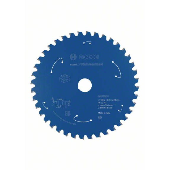 Bosch Akku-Kreissgeblatt Expert for Stainless Steel, 160 x 1,6/1,3 x 20, 40-Beschreibung lesen