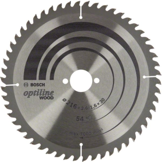 Bosch Optiline Wood Kreissgeblatt 216 x 2,6/1,6 x 30, 54 Zhne-Beschreibung lesen