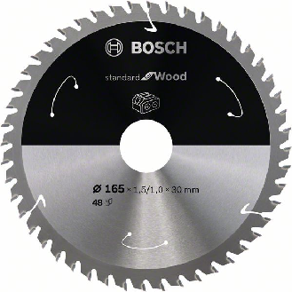 Bosch Akku-Kreissgeblatt Standard for Wood, 165 x 1,5/1 x 30, 48 Zhne-Beschreibung lesen