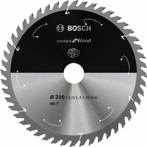 Bosch Akku-Kreissgeblatt Standard for Wood, 216 x 1,7/1,2 x 30, 48-Beschreibung lesen