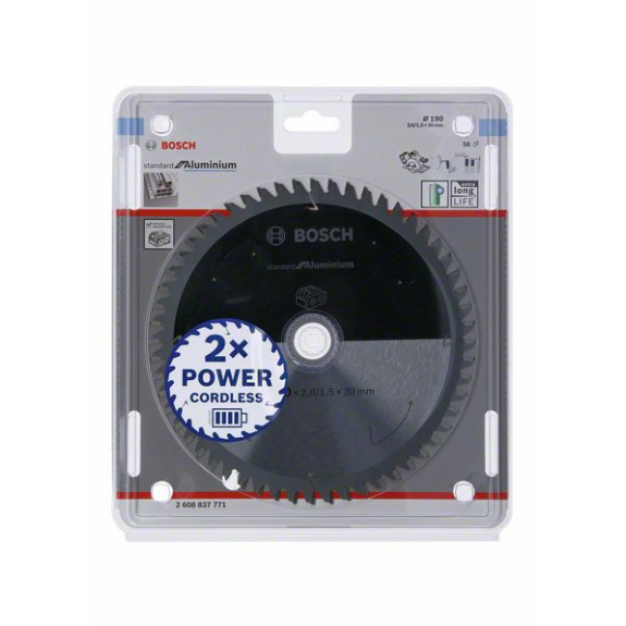 Bosch Akku-Kreissgeblatt Standard for Aluminium, 190 x 2/1,5 x 30, 56 Zhne-Beschreibung lesen