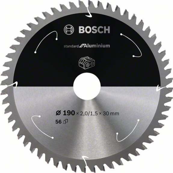 Bosch Akku-Kreissgeblatt Standard for Aluminium, 190 x 2/1,5 x 30, 56 Zhne-Beschreibung lesen