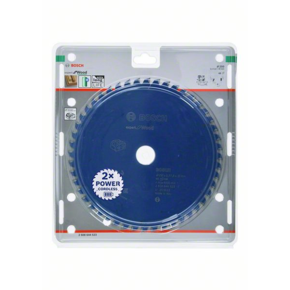 Bosch Akku-Kreissgeblatt Expert for Wood, 250 x 2,1/1,6 x 30, 48 Zhne-Beschreibung lesen