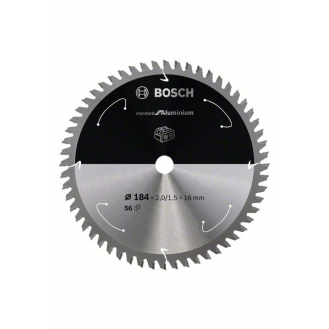 Bosch Akku-Kreissgeblatt Standard for Aluminium, 184 x 2/1,5 x 16, 56 Zhne-Beschreibung lesen