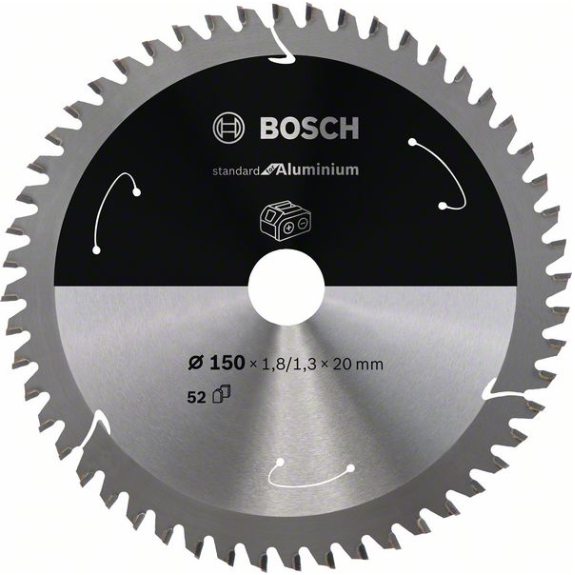 Bosch Akku-Kreissgeblatt Standard for Aluminium, 150 x 1,8/1,3 x 20, 52 Zhne-Beschreibung lesen