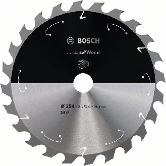Bosch Akku-Kreissgeblatt Standard for Wood, 254 x 2,2/1,6 x 30, 24 Zhne-Beschreibung lesen