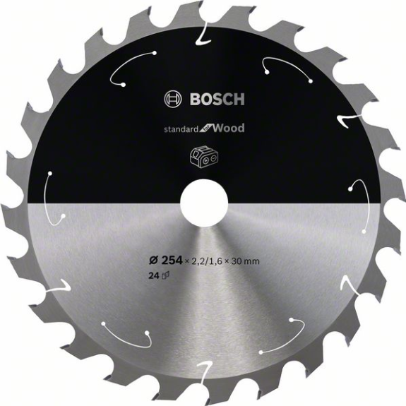 Bosch Akku-Kreissgeblatt Standard for Wood, 254 x 2,2/1,6 x 30, 24 Zhne-Beschreibung lesen