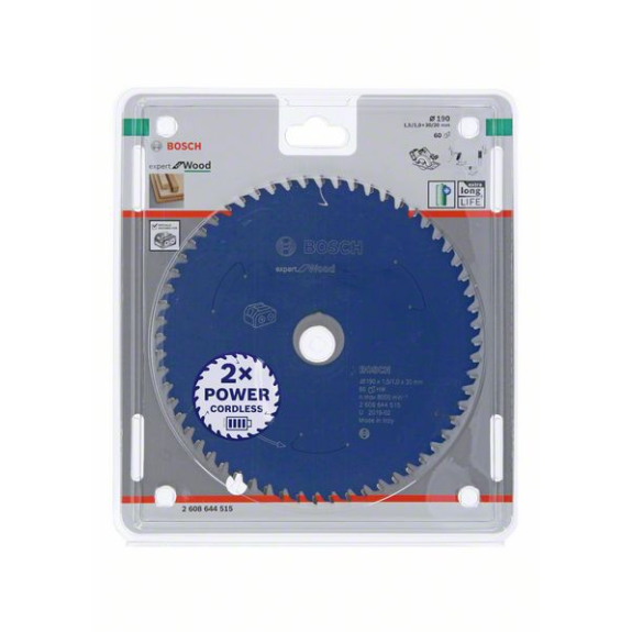 Bosch Akku-Kreissgeblatt Expert for Wood, 190 x 1,5/1 x 30, 60 Zhne-Beschreibung lesen