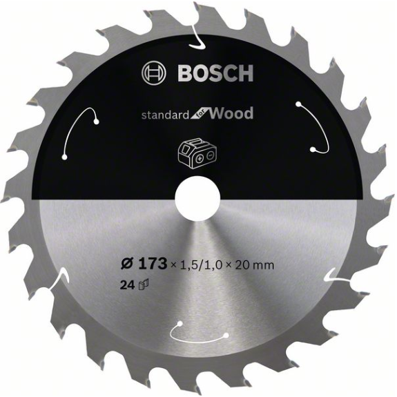 Bosch Akku-Kreissgeblatt Standard for Wood, 173 x 1,5/1,0 x 20, 24 Zhne-Beschreibung lesen