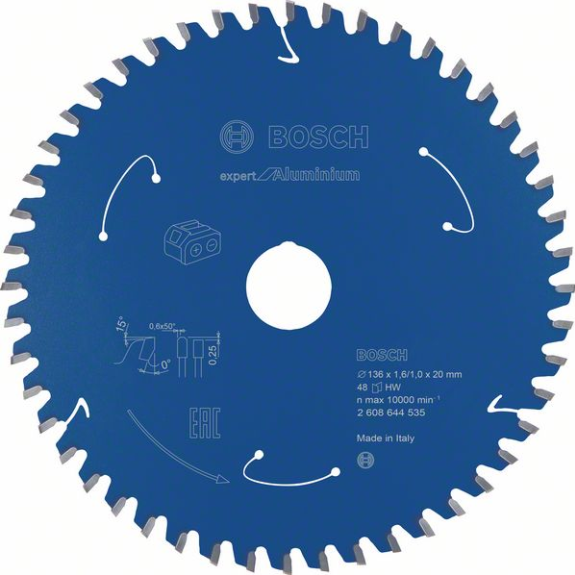 Bosch Akku-Kreissgeblatt Expert for Aluminium, 136 x 1,6/1 x 20, 48 Zhne-Beschreibung lesen