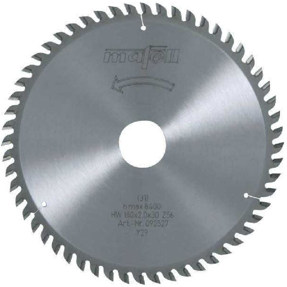 Mafell Sgeblatt-HM, 180 x 1,2/2,0 x 30 mm, Z 56, WZ, angefast, fr Laminate-Beschreibung lesen
