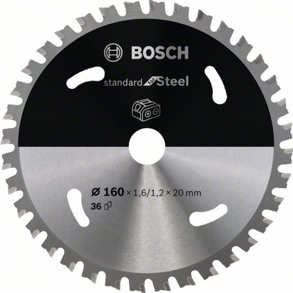 Bosch Akku-Kreissgeblatt Standard for Steel, 160 x 1,6/1,2 x 20, 36 Zhne-Beschreibung lesen