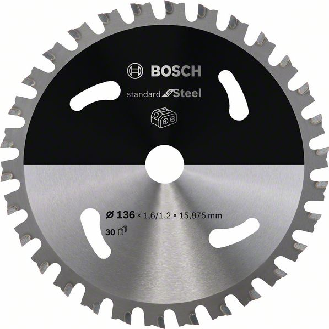 Bosch Akku-Kreissgeblatt Standard for Steel, 136 x 1,6/1,2 x 15,875, 30 Zhne-Beschreibung lesen