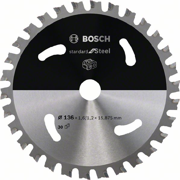 Bosch Akku-Kreissgeblatt Standard for Steel, 136 x 1,6/1,2 x 15,875, 30 Zhne-Beschreibung lesen