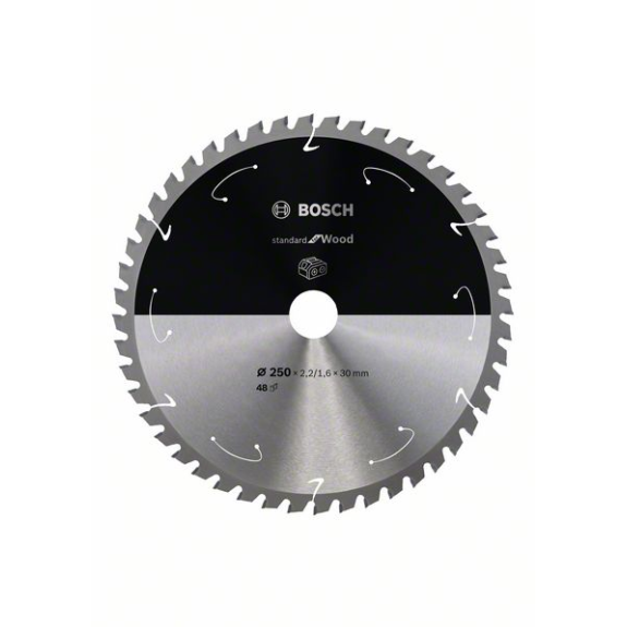 Bosch Akku-Kreissgeblatt Standard for Wood, 250 x 2,2/1,6 x 30, 48 Zhne-Beschreibung lesen