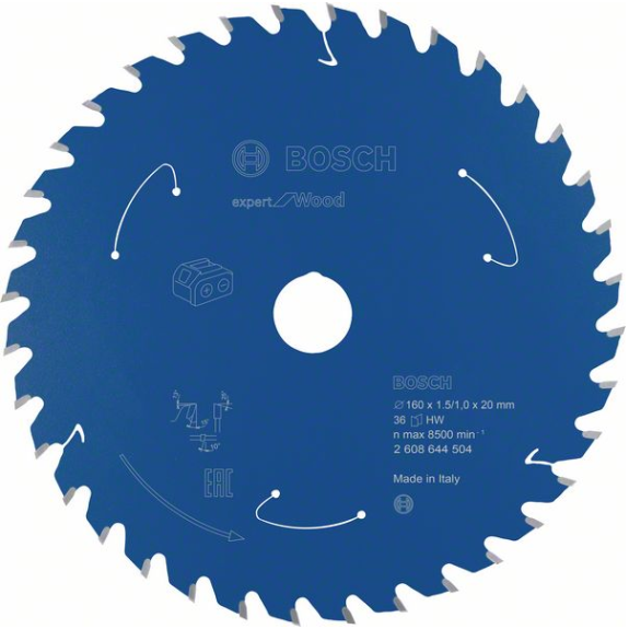 Bosch Akku-Kreissgeblatt Expert for Wood, 160 x 1,5/1 x 20, 36 Zhne-Beschreibung lesen