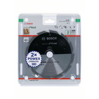 Bosch Akku-Kreissgeblatt Standard for Wood, 160 x 1,5/1 x 20, 12 Zhne-Beschreibung lesen