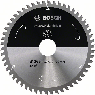 Bosch Akku-Kreissgeblatt Standard for Aluminium, 165 x 1,8/1,3 x 30, 54 Zhne-Beschreibung lesen
