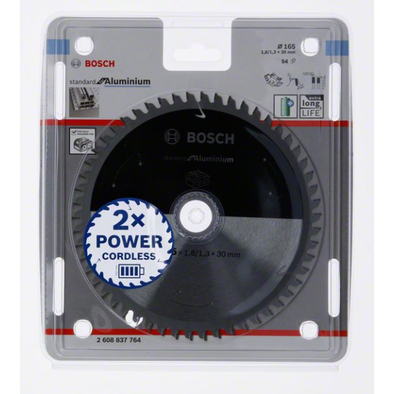Bosch Akku-Kreissgeblatt Standard for Aluminium, 165 x 1,8/1,3 x 30, 54 Zhne-Beschreibung lesen
