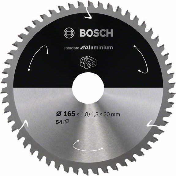 Bosch Akku-Kreissgeblatt Standard for Aluminium, 165 x 1,8/1,3 x 30, 54 Zhne-Beschreibung lesen