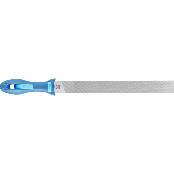 Pferd Werkstattfeile mit Heft Flachstumpf 300mm Hieb 1 fr grobe Zerspanung-Beschreibung lesen