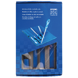 Pferd Werkstattfeilen-Set WRU 5-tlg. in Rolltasche 200mm Hieb 2 universell zum-Beschreibung lesen