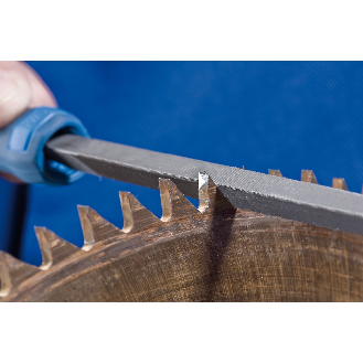 Pferd Sgefeile Dreikant schmal 125 mm Hieb 2 universell zum Schrfen-Beschreibung lesen