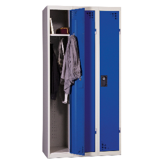 Vestiaire industrie propre - En kit - Bleu - 3 colonnes - Largeur 90cm-Lire la description