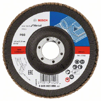 Bosch Fcherschleifscheibe X431 Standard for Metal, gewinkelt, 125 mm, 22,23 mm-Beschreibung lesen