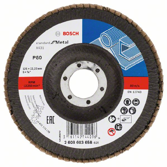 Bosch disque  lamelles X431 Standard pour mtal, coud, 115 mm, 22,23 mm-Leer más