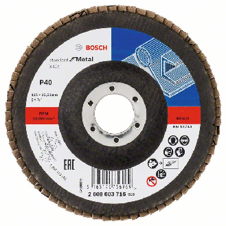 Bosch Fcherschleifscheibe X431 Standard for Metal, gerade, 125 mm, 40-Beschreibung lesen