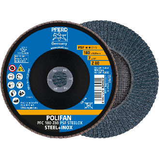 Pferd POLIFAN Fcherscheibe PFC 180x22,23 mm konisch Z80 Uni.-Linie PSF STEELOX-Beschreibung lesen