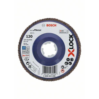 Bosch X-LOCK Fcherschleifscheibe, X571, Best for Metal, gerade, 115 mm, K 120-Beschreibung lesen