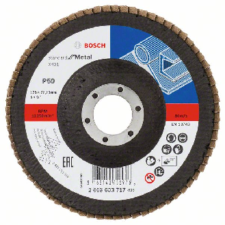 Bosch Fcherschleifscheibe X431 Standard for Metal, gerade, 125 mm, 60-Beschreibung lesen