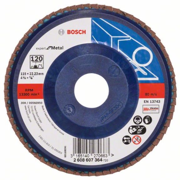 Bosch disque  lamelles X551 Expert pour mtal, droit, 115 mm, 120-Leer más