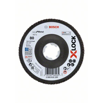 Bosch X-LOCK Fcherschleifscheibe, X571, Best for Metal, abgewinkelt 115 mm K-Beschreibung lesen