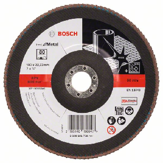 Bosch Fcherschleifscheibe X571 Best for Metal, gewinkelt, 180 mm, 80-Beschreibung lesen