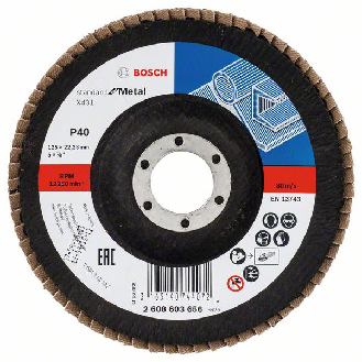 Bosch Fcherschleifscheibe X431 Standard for Metal, gewinkelt, 125 mm, 22,23 mm-Beschreibung lesen