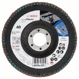 Bosch Fcherschleifscheibe X571 Best for Metal, gewinkelt, 125 mm, 40-Beschreibung lesen