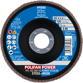 Pferd POLIFAN POWER Fcherscheibe PFC 125x22,23 mm konisch Z80 SG STEELOX-Beschreibung lesen