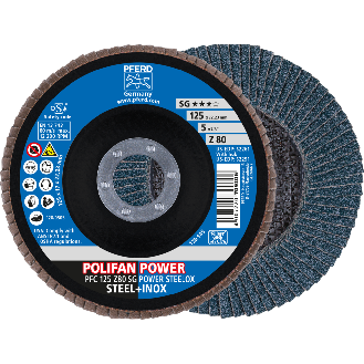 Pferd POLIFAN POWER Fcherscheibe PFC 125x22,23 mm konisch Z80 SG STEELOX-Beschreibung lesen