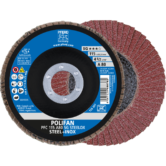Pferd POLIFAN Fcherscheibe PFC 115x22,23 mm konisch A80 Uni.-Linie PSF STEELOX Pferd POLIFAN Fcherscheibe PFC 115x22,23 mm konisch A80 Uni.-Linie PSF STEELOX-Beschreibung lesen
