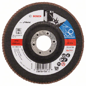 Bosch Fcherschleifscheibe X571 Best for Metal, gerade, 125 mm, 80, Glasgewebe-Beschreibung lesen