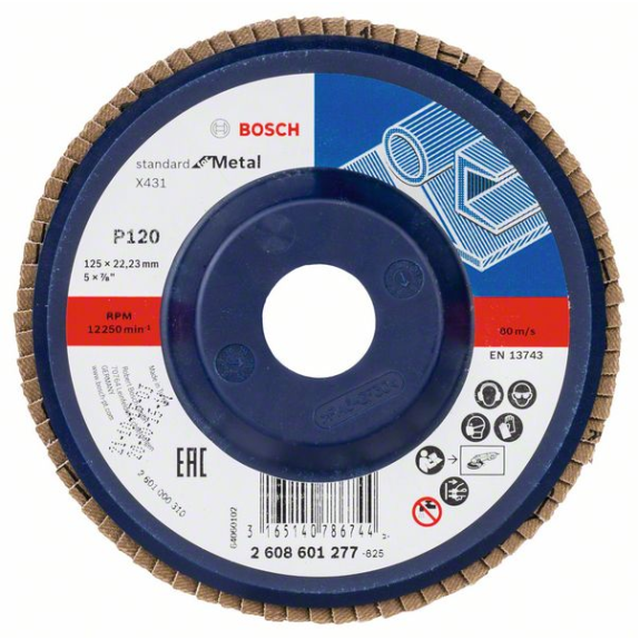 Bosch Fcherschleifscheibe X431 Standard for Metal, gerade, 125 mm, 120-Beschreibung lesen