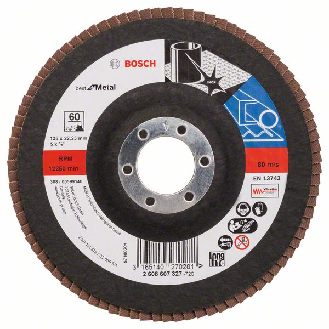 Bosch Fcherschleifscheibe X571 Best for Metal, gerade, 125 mm, 60, Glasgewebe-Beschreibung lesen